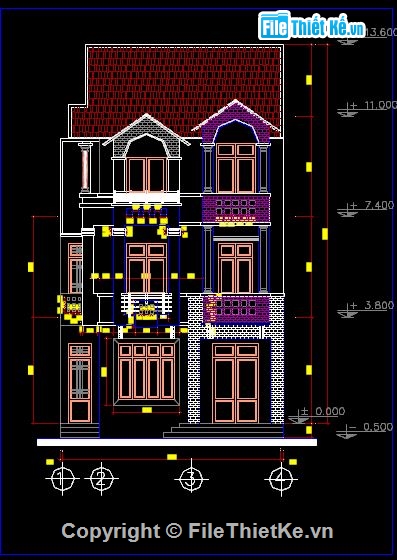 Biệt thự,Bản vẽ chi tiết,Bản vẽ full,Bản vẽ autocad